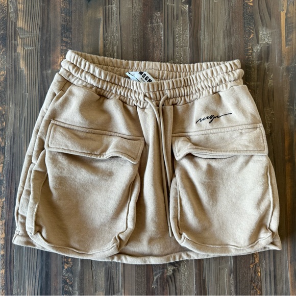 MSGM Logo Embroidered Drawstring Mini Skirt - Picture 3 of 5